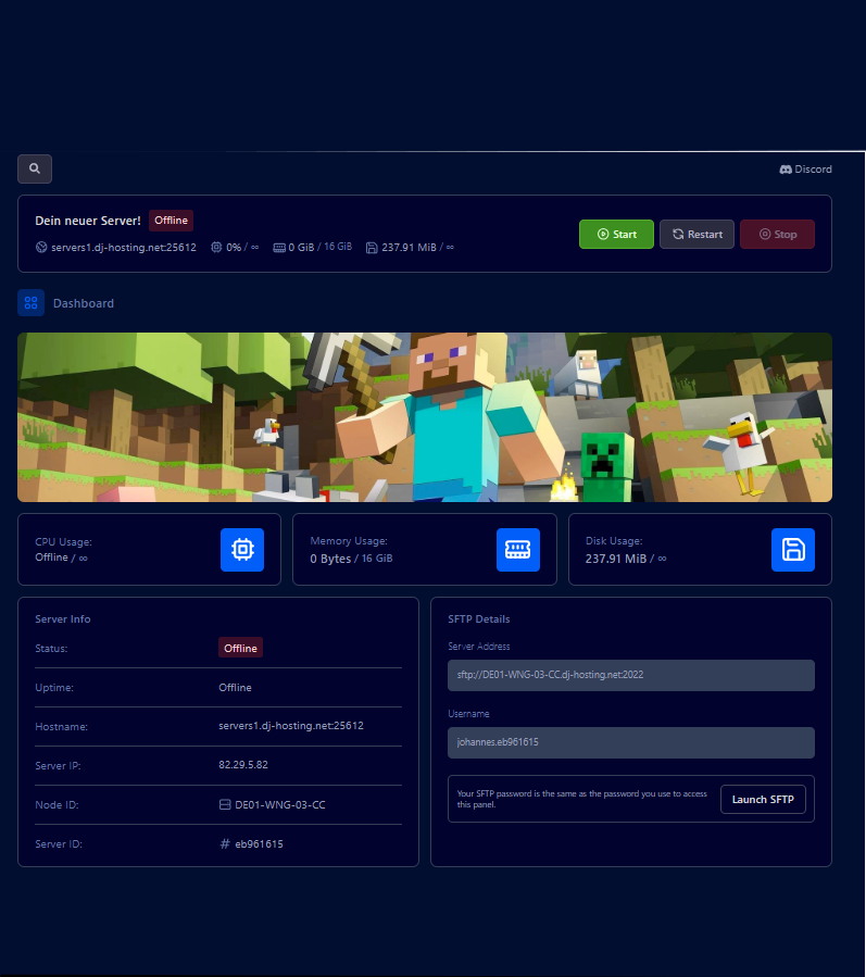Athenrix Server Dashboard